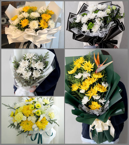 山东莱芜莱城区苗山镇大漫子村白事花束代送